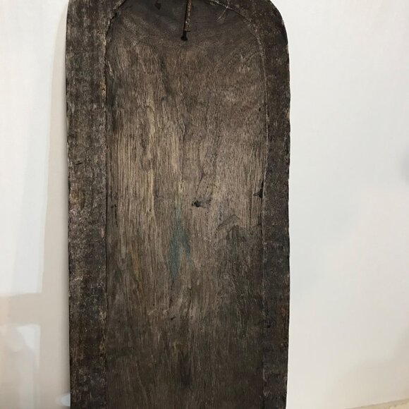 African Tribal Mask Wall Art Decor Hand Carved 16" Tall Wooden Sculpture - Picture 5 of 7